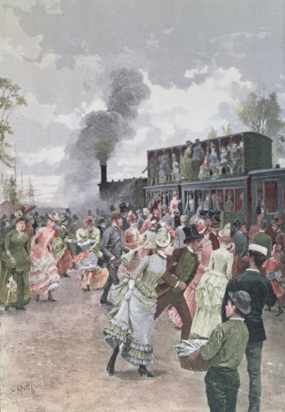 The Sunday Train, 1885 by Cesare Auguste Detti